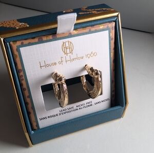 House of Harlow 1960 Textured Gold Earrings